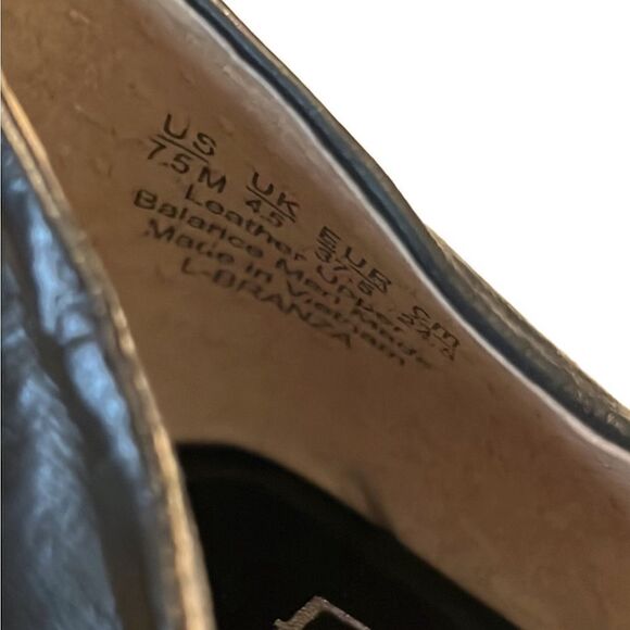 Franco Sarto Branza Black Leather Slip On Square Toe Loafers Size 7.5 New - Picture 10 of 10